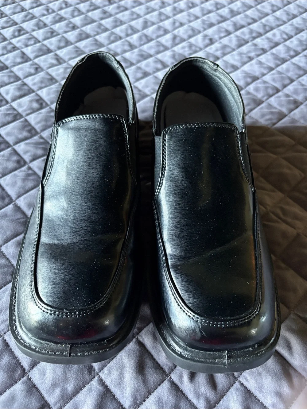 Classic Black Slip-On Dress Shoes Deer Stags 